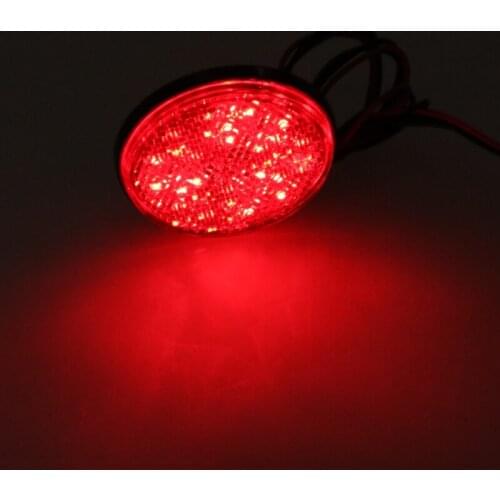 Universal Car Motorcycle Round 24 LED Marker Reflector Brake Rear Tail Light