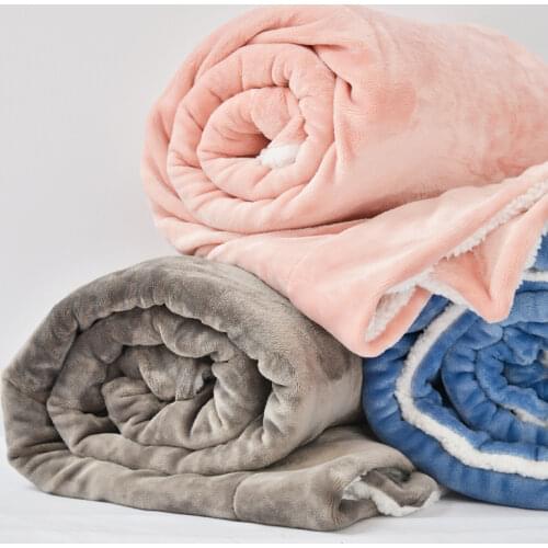 Polyester Sherpa Blanket for Bed Plain Berber Fleece Throw Blanket Winter Sofa Couch Cover Warm Shawl Cape