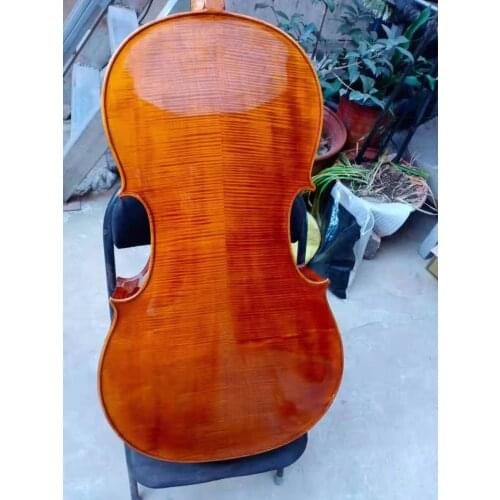 Hand made cello 4/4, Europes ,solid wood flame maple back, ribs and neck, spruce top, SONG Brand 4/4 cello with bag,bow