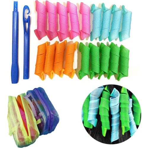 Magic Hair Curlers Rollers Lightweight Fashion Easy Hair Curler Spiral Roller 20-75CM For Women Heatless Waves