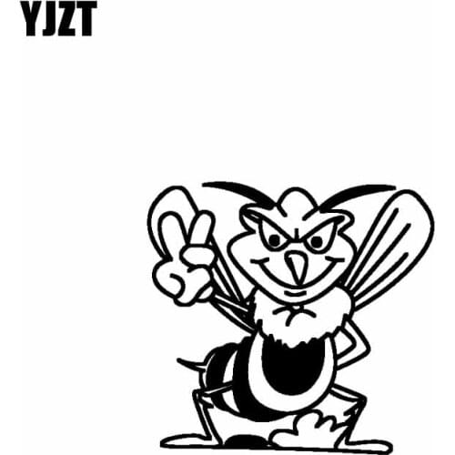 YJZT 14.8CM*14CM Funny Mosquito Cartoon Delicate Vinyl Decal Cute Car Sticker Black/Silver C19-0731