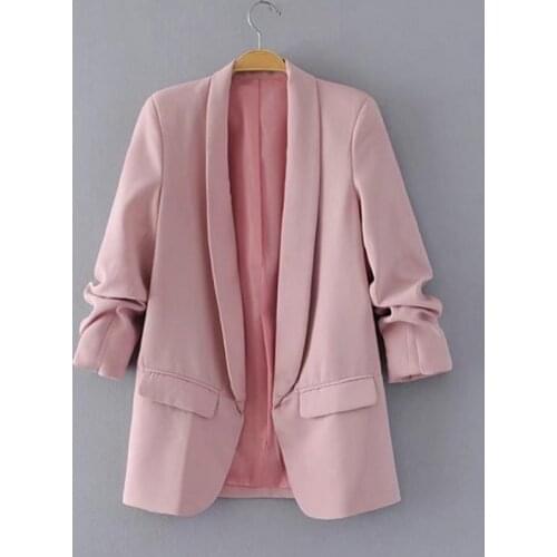 Ladies Office Wear Women Business Suit Casual Suit Autumn Female Plus Size Suit Long Sleeve Slim Fit Pink Blazers Feminino Hot
