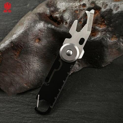 1PCS Hot Sale!!! Beer Bottle Opener Mini Wrench Multifunctional Folding Tool Card Portable Outdoor Keychain Portable Short Ruler