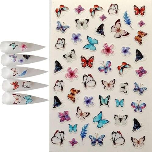 1pc Nail Art Butterfly Sticker Spring Summer Butterfly Designs Manicure Y88-94