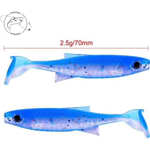 2.5g/7cm 10pcs/lot Artificial Shad Wobbler High Quality Fishing Lure Soft Lure Freshwater Bionic Silicone Fishing Bait