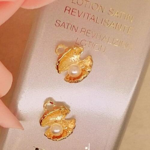 20pcs/lot gold color shell size 13*15mm pendant alloy enamel Charm DIY accessories of necklace bracelet headdress