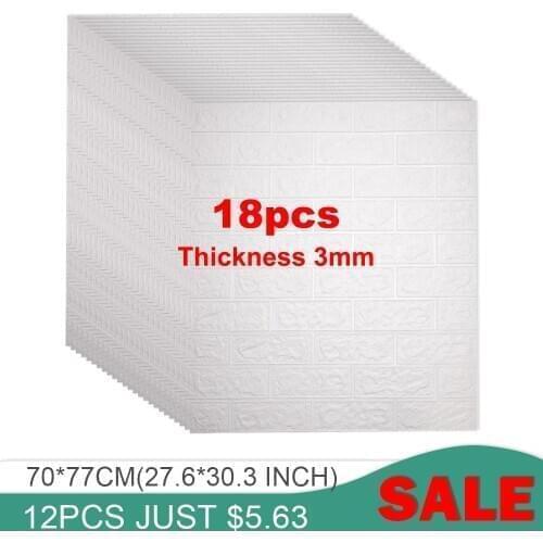 70*77cm DIY 3D Brick Wall Stickers Home Decoration Living Room Bedroom Decor Foam Self Adhensive Wallpaper Art home Wall Decals