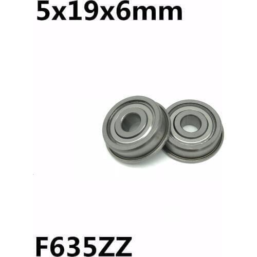 50Pcs F635ZZ 5x19x6 mm Flange Bearings Deep Groove Ball Bearing High Quality F635