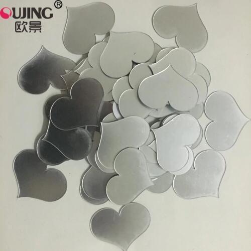 3D Acrylic Mirror Surface Heart-shaped Wall Sticker For Kids Rooms Poster Wedding Party Decoration Removable Love Art Wall Decal