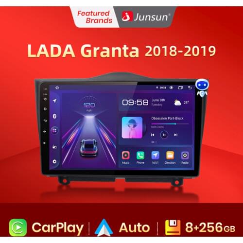 Junsun V1 Pro 4G+64G Android 9.0 4G Car Radio Multimedia Player For LADA ВАЗ Granta Cross 2018 2019 GPS Navigation no 2din dvd
