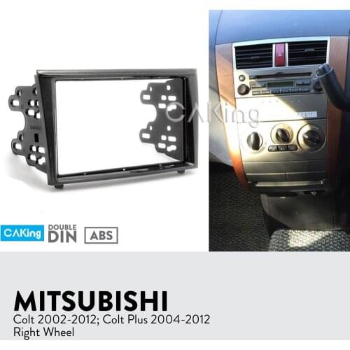 Car Fascia Radio Panel for MITSUBISHI Colt 2002-2012; Colt Plus 2004-2012 Dash Kit Facia Plate Adapter Console Bezel Cover Trim