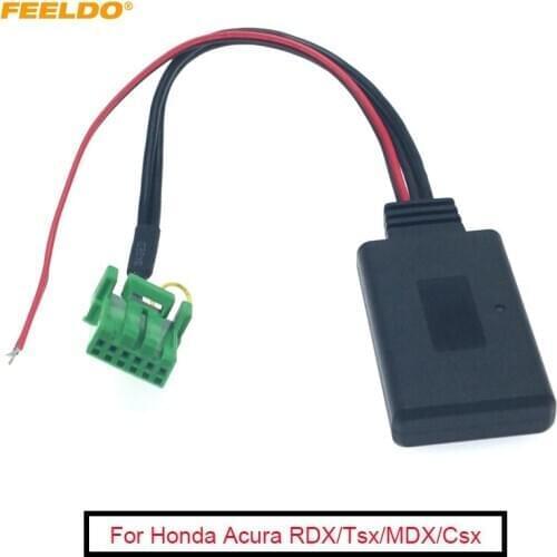 FEELDO 1PC Car Wireless HIFI Bluetooth Module 6Pin AUX Cable Adapter For Honda Acura RDX Tsx MDX Csx