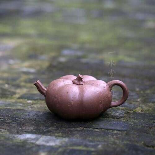 Yishuitang Yixing raw ore purple clay teapot pure handmade pumpkin teapot, college pie generator 185ml