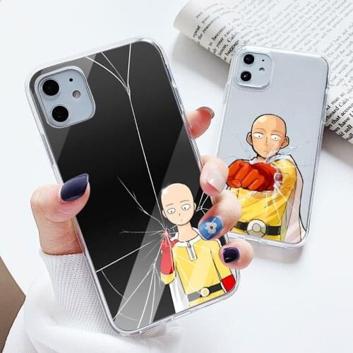Transparent Phone Case Cartoon Man Anime For iPhone 11 XR XS Max X 7 8 Case Clear Soft TPU Cover For iPhone 11 7 8 6 Plus Case