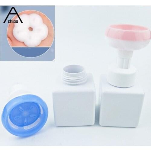 250ml Flower Shape Foam Soap Dispenser Foaming Pump Empty Liquid Bottle Plastic Clear Bottle For Hand Sanitizer Shower Tools