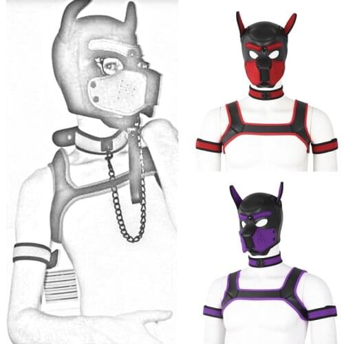 Fetish Gay Body Bondage Harness Clothes Set BDSM Men Chest Harness Belts Sexy Clubwear Rave Party Costumes for Puppy Play Games