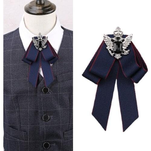 British Men Womens Bow Tie Personalized Design for Children Performances Catwalks Suit Shirts Collar Flowers Rhinestones Bows