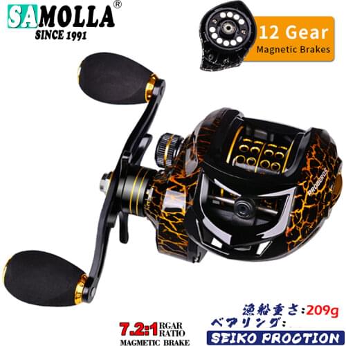 Fishing Baitcasting Reel 7.2:1 Drag Moulinet Casting High Speed Ultralight Pescaria Carretilha De Pesca Accessories Angeln Mar