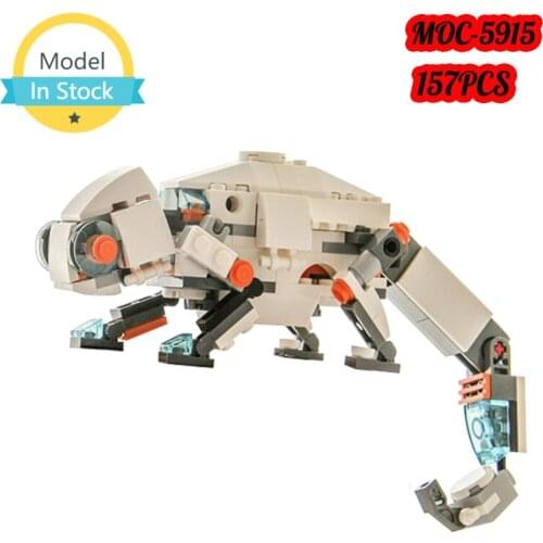 MOC Deformation Animal Ancient Velociraptor Monster Bricks Model Splicing Chameleon Building Blocks Bulk Toy for Children Gift