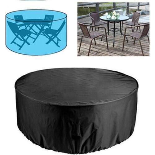 Round Oxford Cloth Furniture Cover Dustproof Waterproof For Outdoor Patio Garden Terrace Round Table Cover Pool Protective Case