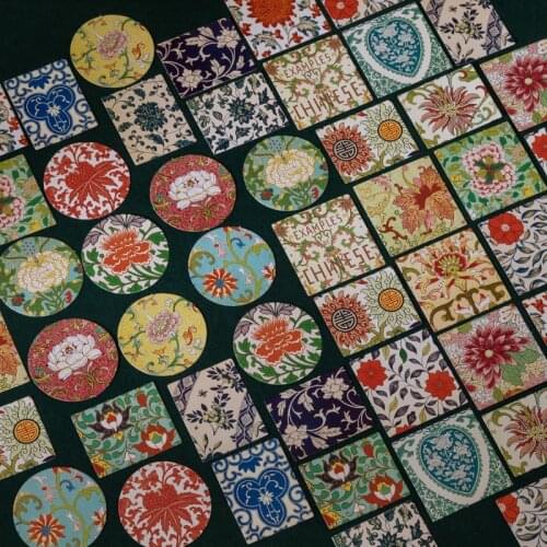 20Pack Free shipping Album Stickers box sticker scrapbooking Material Retro Basic Diary Paper Journal Decorative pattern 4CM