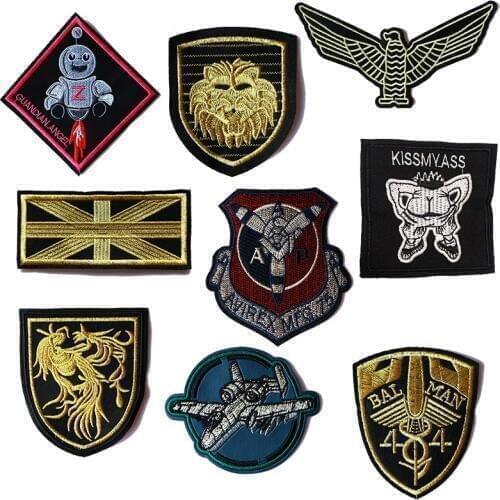 US Air Force military tactics Patch Aircraft Rocket icon Embroidered Applique Patches For DIY Iron on Badges on clothes Stickers