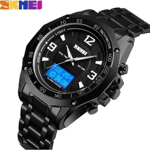 New 2019 SKMEI Fashion Sport Watch Men Clock Digital Quartz Wristwatch Dual Display Watch Waterproof Luminous Relogio Masculino