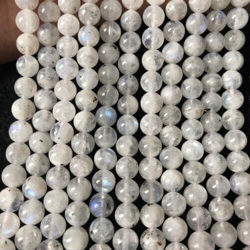 Wholesale Rainbow Moonstone Beads 6mm 8mm Full Strand White Moon Stone Beads,Blue Flash Moonstone beads 15.5"/piece