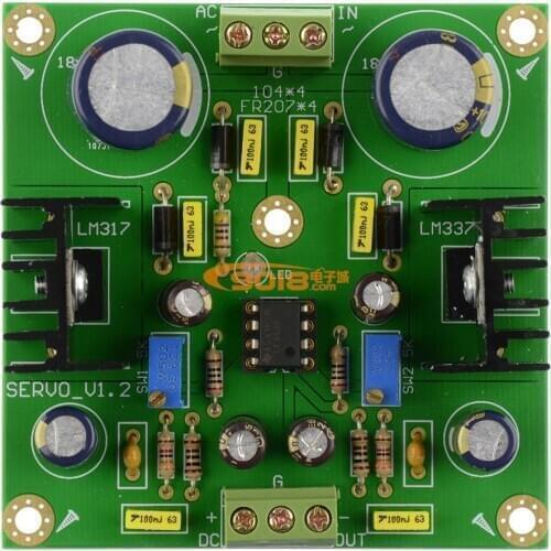 LM317/LM337 DC Servo Adjustable Voltage Regulator Board, Positive and Negative Dual Band Rectification Filter