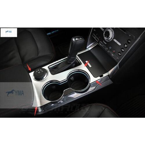 Lapetus Transmission Shift Gear Box Panel Frame Cover Trim Fit For Ford Explorer 2016 2017 2018 ABS Matte Accessories Interior