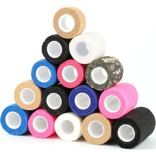 2.5cm*5m Bandage Muscle Tape Finger Joints Wrap Self-Adhesive Elastic Bandage First Aid Kit Health Care Treatment