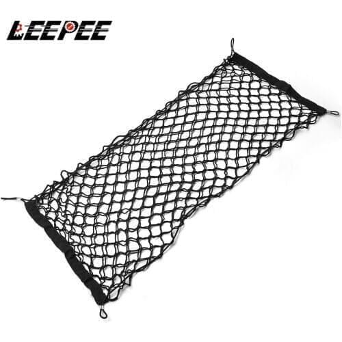 LEEPEE Car Trunk Organizer 90x40cm/110x50cm Multi Hanging Nets Pocket Cargo Luggage Nylon Elastic Mesh Car Trunk Storage Net Bag