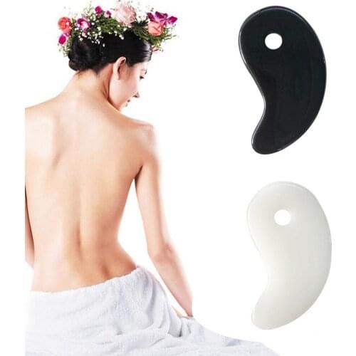 1Pc Beeswax/Jade Guasha Scraping Massage Scraper Face Massager Acupuncture Gua Sha Board Acupoint Face Eye Care SPA Massage Tool