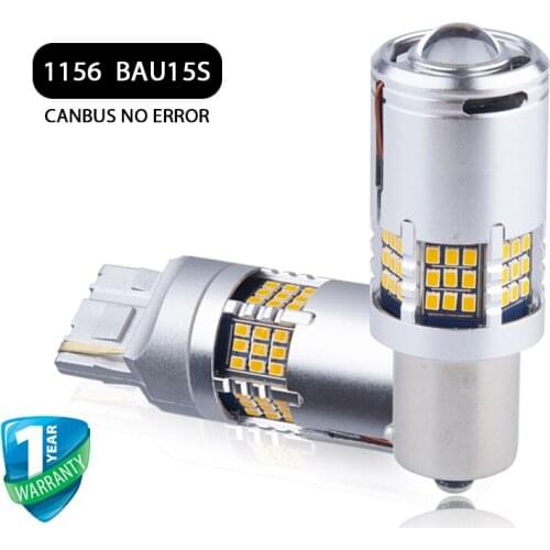 1156 BAU15S Canbus LED Light 2016 Chips Turn signal light 12V T20 7740 W21W Led Bulb No Hyper Flash No Error 60 SMD For Car 2PCS