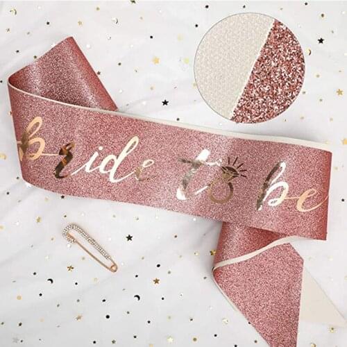 BlingBling Bride To Be Sash Hen Party Decoration Bachelorette Party Hen Night Team Bride Gifts Wedding Party Decoration Supplies