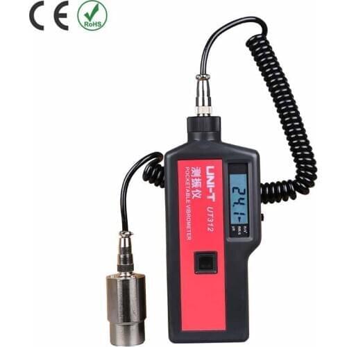 UNI-T UT312 UT-312 Portable LCD Vibration Analyzer Tester Meter Vibrometer with Split Sensor Signal Wire & Sensor
