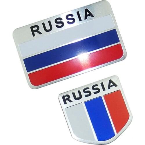 3D High Quality Aluminum Russia Flag Car Sticker Accessories Car styling National Badge Auto Decorative Emblem Free Shipping