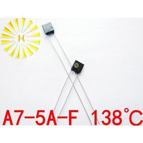 100% Original A7-5A-F 138 degree Thermal Cutoff RH138 Thermal-Links 5A 250V Black Square Temperature Fuse x 100PCS FREE SHIPPING