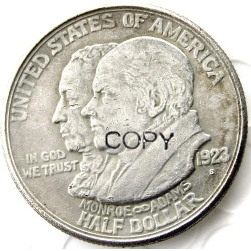 1923S Monroe Half Dollar Silver Plated Copy Coin