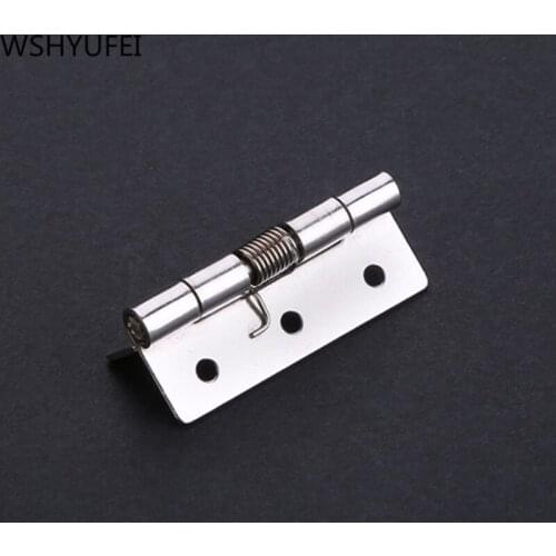 2 pcs/lot stainless steel furniture door flip hinge industrial household hardware equipment automatic return elastic hinge