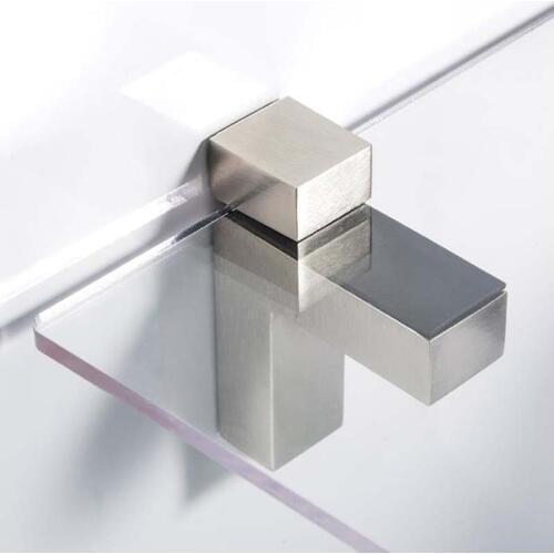 2pcs Adjustable Glass Clamp Solid Metal Wood/Glass Shelf Bracket Wall Mount Shelf Clamp Clip Furniture Hardware Fittings