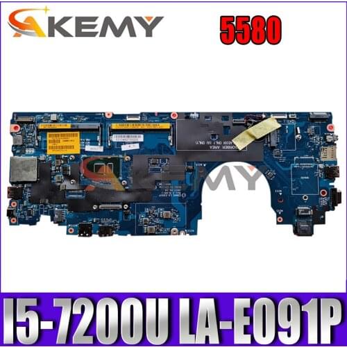 Akemy BRAND NEW CDM80 LA-E091P I5-7200U FOR Dell Latitude 5580 Laptop Motherboard CN-025W0N 25W0N Mainboard NOTEBOOK PC