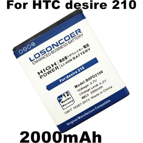 LOSONCOER 2000mAh B0PD2100 Battery For HTC Desire 210 Battery+ Tracking Number