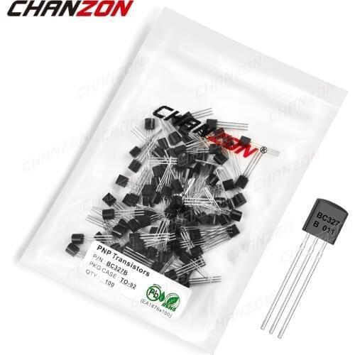 100Pcs BC327B TO-92 PNP Transistor Bipolar Junction BJT Pwerful Triode Tube Fets TO 92 BC 327B -0.8A -50V Integrated Circuits