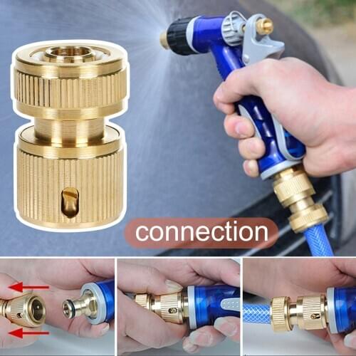 Quick Connector Pure Copper Water Connector Garden Hose Quick Connect Water Pipe Connector for Garden Tool Car Styling