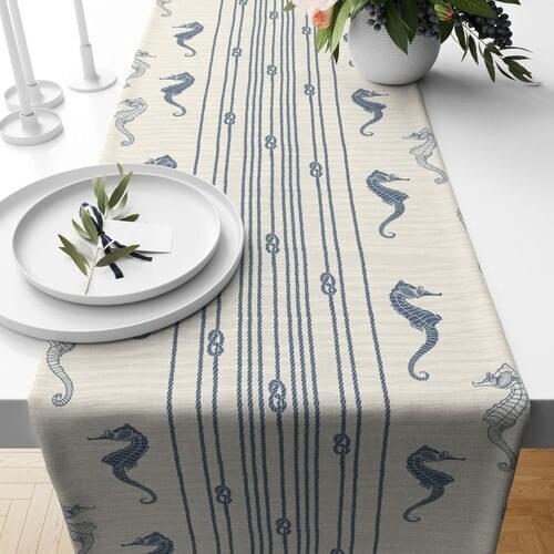 Digital Sea Horse Print Raschel Knitted American Service