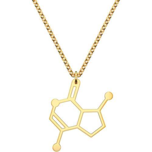 Catnip Molecule Necklace Color free Choice Silver or Gold or Matte Black Free Ship