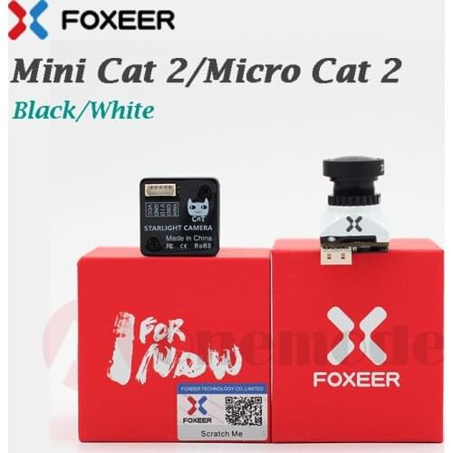 New arrive Foxeer Mini Cat 2/Micro Cat 2 StarLight FPV Camera Low Noise 0.0001lux Low Latency/Micro Cat 2 1200TVL FPV Camera