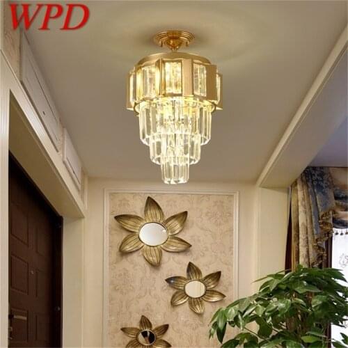 WPD Chandelier Lamp Fixtures Crystal Pendant Light Postmodern Luxury Home LED for Aisle Corridor
