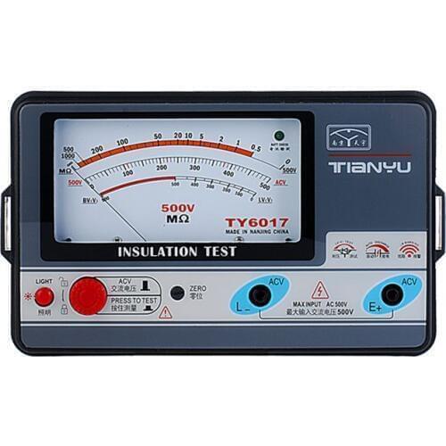 TY6017 500V insulation resistance meter,analog INSULATION TESTER,0.5-1000M